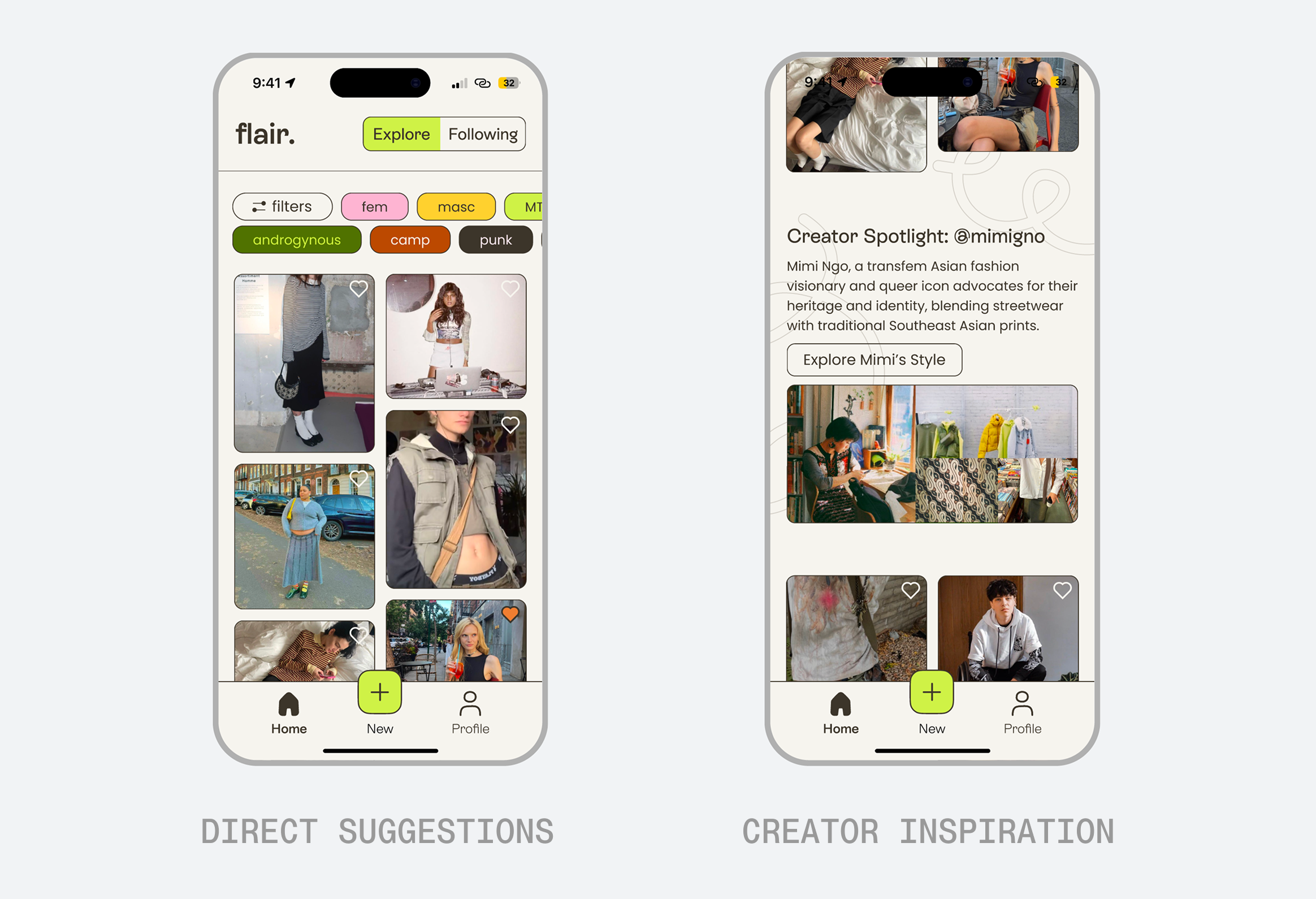 Inspiration-first feed prototype
